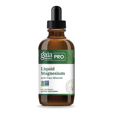Gaia Herbs Pro Liquid Magnesium with Trace Minerals  Magnesium for Supporting DNA  Cellular Energy  with Magnesium Chloride Potassium  Trace Minerals  4 fl oz 48 Servings