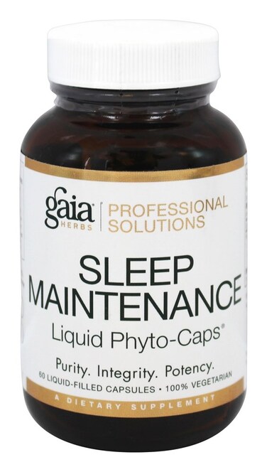Gaia Herbs Pro Sleep Maintenance  Supports Restful Sleep  Stress Relief  with Ashwagandha Root Passion Flower Jujube Fruit  Seed  Magnolia Bark  60 Vegan Liquid PhytoCapsules 30 Servings