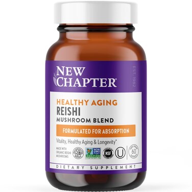 New Chapter Reishi Mushroom  LifeShield Reishi for Healthy Aging  Organic Reishi Mushroom  Vegan  NonGMO Nootropic Ingredients  60 ct