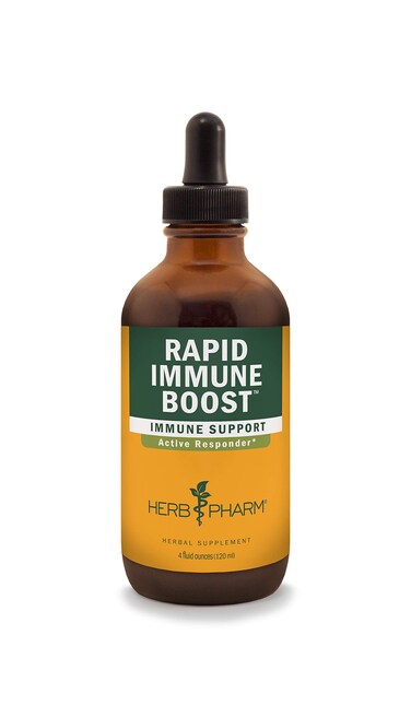 Herb PharmOrganic Rapid Immune Boost FastAbsorbing Tincture for Adults Echinacea Tincture with Goldenseal Ginger Extract  Elderberry Immune Support Supplement  Wellness Aid 4 Oz