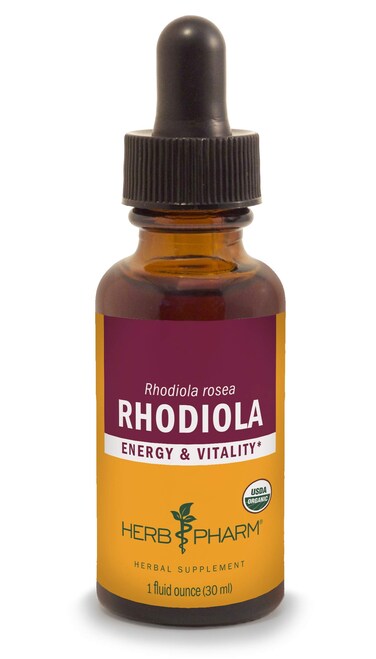 Herb Pharm Certified Organic Rhodiola Root Extract for Energy Endurance and Stamina Organic Cane Alcohol 1 Ounce 090700003555