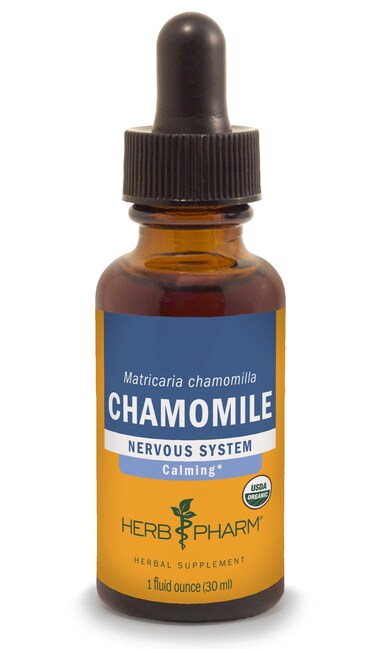 Herb Pharm Certified Organic Chamomile Liquid Extract for Calming Nervous System Support  1 Ounce DCHAM01