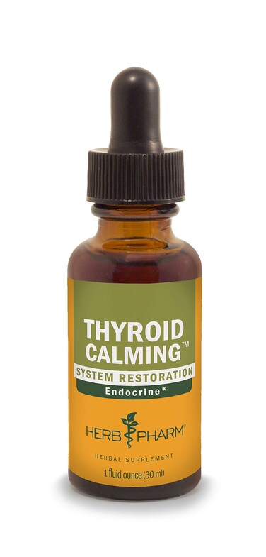 Herb Pharm Thyroid Calming Liquid Herbal Formula for Endocrine System Support  1 Ounce
