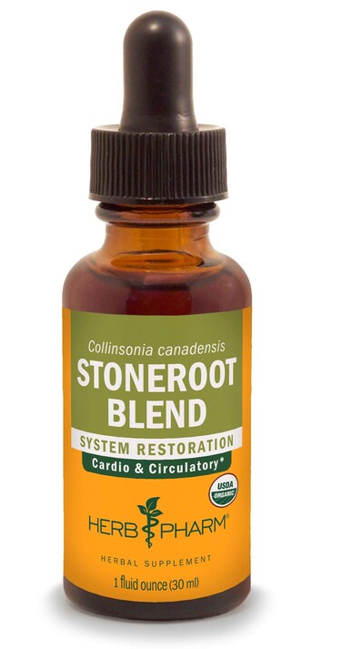 Herb Pharm Certified Organic Stoneroot Blend Liquid Extract for Cardiovascular and Circulatory Support 1 Oz