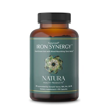 Natura Health Product Iron Synergy Supplement  Supplies FoodGrown Bioavailable Iron  Promotes Healthy Iron Levels  30mg Iron Complex Featuring Beet Root Extract  Vitamin C 90 Capsules