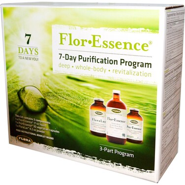 Flora  FlorEssence 7Day 3Step Kit for Full Body Detox  Cleanse Detox Kit Contains Detox Tea ProEssence for Urinary Health and FloraLax Laxative PlantBased Gluten free Non GMO
