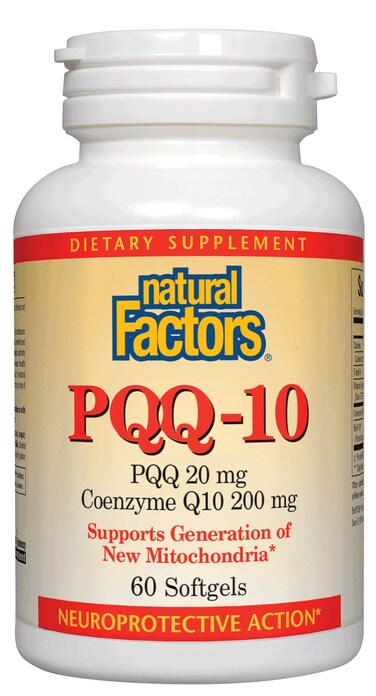Natural Factors PQQ10 Supports Energy and Healthy Aging Dietary Supplement 60 softgels 60 servings