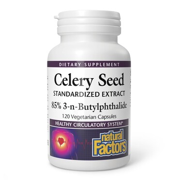 Natural Factors Celery Seed Concentrated Celery Extract for Healthy Circulation  Heart Support