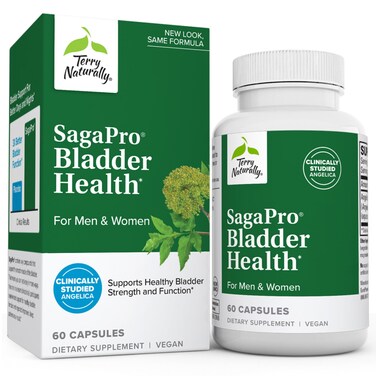 Terry Naturally SagaPro Bladder Health  60 Capsules  Supports Bladder Strength  Function for Men  Women  NonGMO Vegan Gluten Free  60 Servings