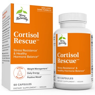 Terry NaturallyCortisol Rescue  60 Capsules  Vegan NonGMO Gluten Free  60 Servings