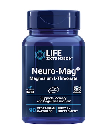 Life Extension Neuromag Magnesium Lthreonate Magtein Magnesium Supplement Brain Health Memory  Attention Gluten Free Vegetarian NonGMO 90 Vegetarian Capsules
