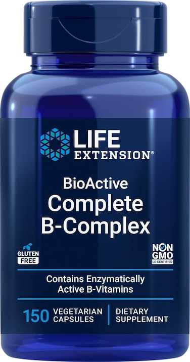 Life Extension BioActive Complete BComplex 150 Vegetarian Capsules