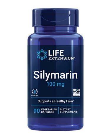 Life Extension Silymarin  Milk Thistle Extract  Supports Liver Health  GlutenFree NonGMO Vegetarian  90 Capsules