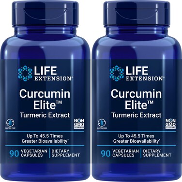 Life Extension Curcumin Elite Turmeric Extract 90 Caps Pack of 2