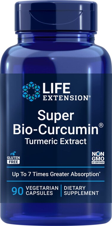 Life ExtensionSuper BioCurcumin Turmeric Extract 400mg 90 Veg Caps  Vegetarian Capsules  NonGMO  Highly Absorbable