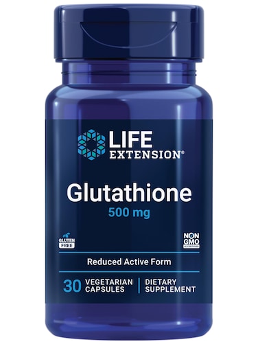 Life ExtensionGlutathione 500 mg  Glutathione Capsules Antioxidant Supplement Oxidative Stress Active Reduced Form  GlutenFree NonGMO Vegetarian  60 Capsules