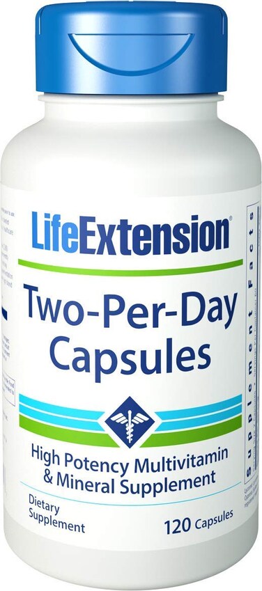 Life ExtensionTwoPerDay Capsules SuperPotent Multivitamin  Mineral Supplement 120 Capsules