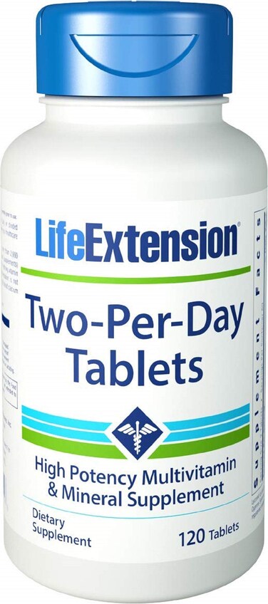 Life ExtensionTwoPerDay Tablets SuperPotent Multivitamin  Mineral Supplement 120 Tablets