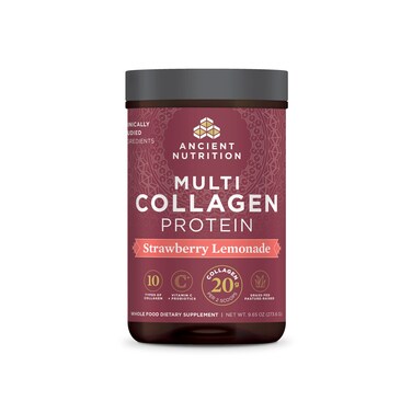 Ancient Nutrition Collagen Powder Protein Multi Collagen Protein Powder Strawberry Lemonade 24 Servings wVitamin C Hydrolyzed Collagen Peptides for Skin Nails Gut Health and Joints 965oz