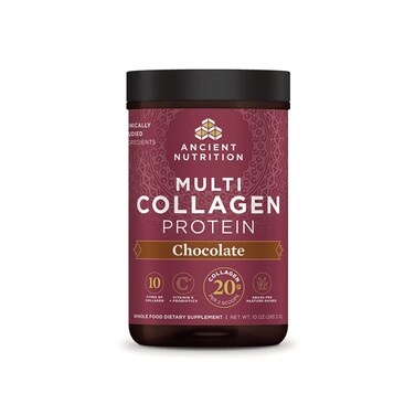 Ancient NutritionHydrolyzed Collagen Peptides Powder with Probiotics Chocolate Multi Collagen Protein for Women and Men with Vitamin C 24 Servings Supports Skin and Nails Gut Health 10oz