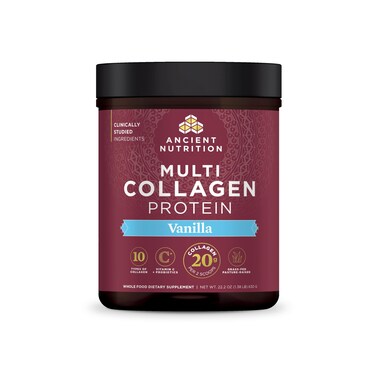 Ancient NutritionCollagen Powder Protein with Probiotics Multi Collagen Protein with Vitamin C Hydrolyzed Collagen Peptides Supports Skin and Nails Gut Health 60 Servings Vanilla