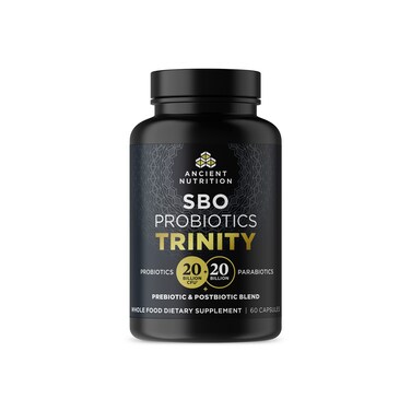Ancient NutritionSBO Probiotic Trinity Daily Care Probiotics for Digestive Health 40 Billion Blend of Prebiotics Probiotics Postbiotics and Parabiotics Reduces Occasional Bloating 60 Count