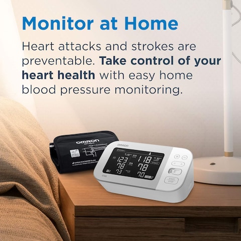 OMRON Platinum Blood Pressure Monitor Upper Arm Cuff Digital Bluetooth Blood Pressure Machine Stores Up To 200 Readings for Two Users 100 readings each
