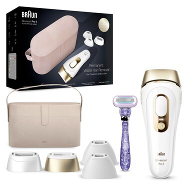 BraunIPL SilkExpert Pro 5 PL5347 Latest Generation IPL for Women and Men atHome Hair Removal System SalonLike Smooth Skin Long Lasting Results 3 Comfort Modes wWide Head  2 Precision Heads