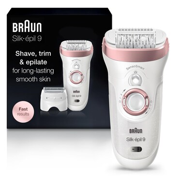 Braun Epilator Silkpil 9 9720 Hair Removal Device Epilator for Women WetDry Waterproof 3in1 Epilate Shave or Trim SalonLike Smooth Skin Womens Shaver  Trimmer Cordless Rechargeable