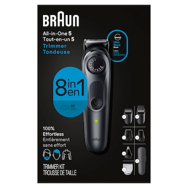 Braun AllinOne Style Kit Series 5 5471 8in1 Trimmer for Men with Beard Trimmer Body Trimmer for Manscaping Hair Clippers  More UltraSharp Blade 40 Length Settings Waterproof