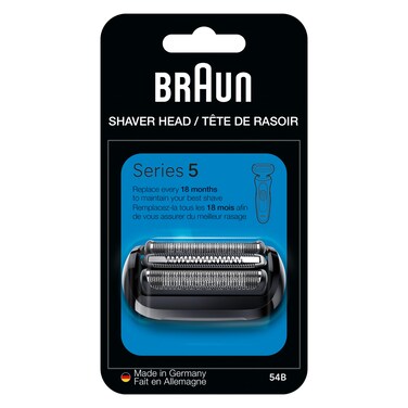 BraunSeries 5 Electric Shaver Replacement Head Easily Attach Your Shaver Head for a Shave as efficient as Day one Compatible with New Generation Series 5 Shavers 54B Black