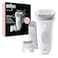 BraunEpilator Silkpil 7 Hair Removal Device Women Shaver  Trimmer Wet and Dry Wide Head Includes Shaver Head and Trimmer Comb SE7041 Silver