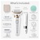 BraunEpilator Silkpil 9 Flex SkinSpa Hair Removal Device 360 Flex and Pivoting Head Wet and Dry Includes Shaver Head Trimmer Comb Massage Pad Exfoliation Brush and BodyTrimmer SES9481 3D