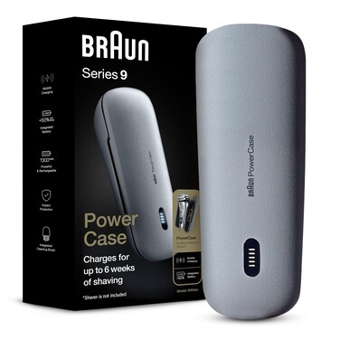 BraunPowercase for Electric Razors for Men Compatible with Braun Series 9 Pro Series 9 and Series 8 Electric Shavers Portable Shaver Case Charges for Up to 6 weeks