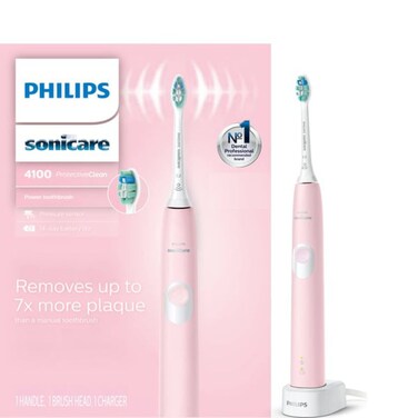 PHILIPSSonicare ProtectiveClean 4100 Electric Rechargeable Toothbrush Plaque Control Pink