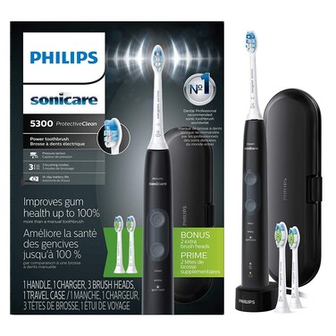 Philips Sonicare ProtectiveClean 5300 Rechargeable Electric Toothbrush  Plaque Control with Pressure Sensor Up to 2 Weeks Operating Time