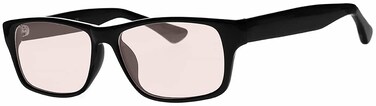 Phillips Safety Products Inc Real Glass Reading Glasses with Pink Real Glass Lenses in Geek Style Frame Black 175