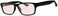 Phillips Safety Products Inc Real Glass Reading Glasses with Pink Real Glass Lenses in Geek Style Frame Black 175