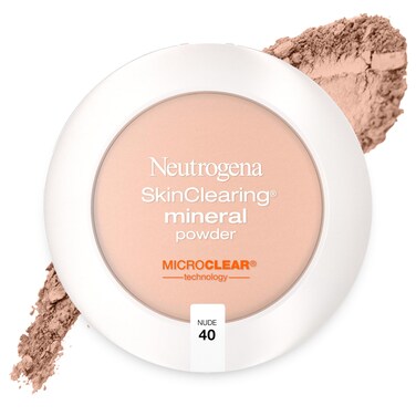 NeutrogenaSkinClearing Mineral AcneConcealing Pressed Powder Compact ShineFree  OilAbsorbing Makeup with Salicylic Acid to Cover Treat  Prevent Acne Breakouts Nude 40 38 oz Pack of 2