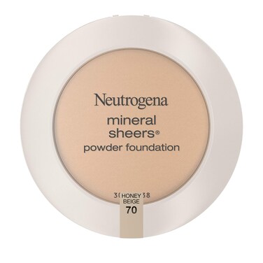 Neutrogena Mineral Sheers Compact Powder Foundation Lightweight  OilFree Mineral Foundation FragranceFree Honey Beige 70 34 oz
