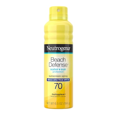 Neutrogena Beach Defense Spray Sunscreen with Broad Spectrum SPF 70 Fast Absorbing Sunscreen Body Spray Mist WaterResistant UVAUVB Sun Protection Oxybenzone Free 65 oz