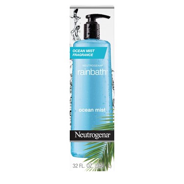 NeutrogenaRainbath Body Wash Refreshing Moisturizing Daily Body Cleanser and Shaving Gel with Clean Rinsing Lather Ocean Mist Scent 32 fl oz