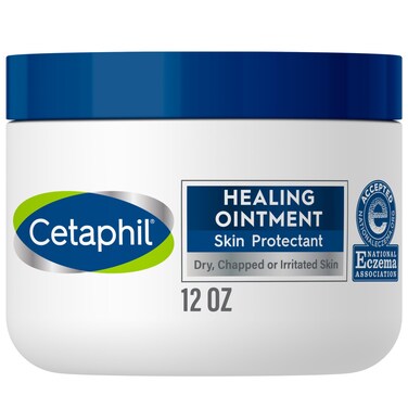 CetaphilHealing Ointment 12 oz For Dry Chapped Irritated Skin Heals and Protects Soothes Cracked Hands and Chapped Lips Hypoallergenic Fragrance Free