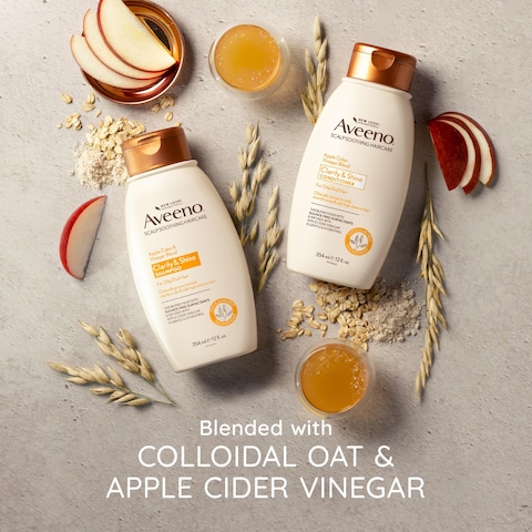 Aveeno Apple Cider Vinegar Clarifying Shampoo Shine Enhancing 12 fl oz