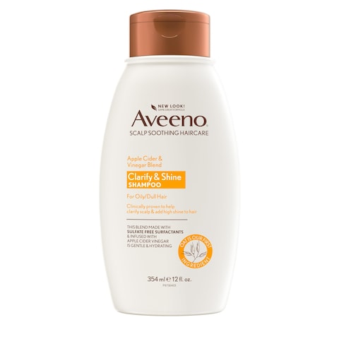 Aveeno Apple Cider Vinegar Clarifying Shampoo Shine Enhancing 12 fl oz