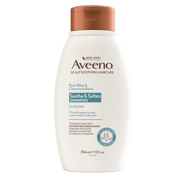 Aveeno Rose Water  Chamomile Shampoo for Dry Hair Hydrating 12 fl oz