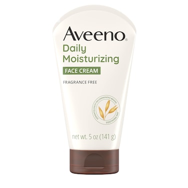 Aveeno Daily Moisturizing Face Cream with Prebiotic Oat for Sensitive Skin Lightweight Hydrating Face Moisturizer for Dry Skin ParabenFree FragranceFree DyeFree 5 FL OZ