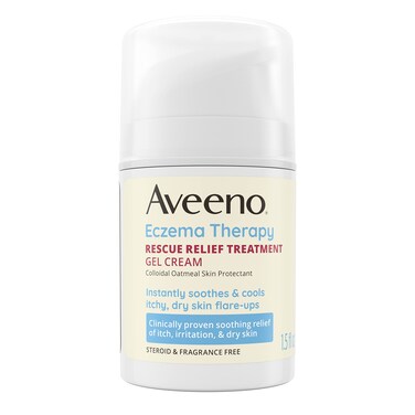AveenoEczema Therapy Rescue Relief Treatment Gel Cream with Colloidal Oatmeal Skin Protectant Instantly Soothes  Cools Itchy Dry Skin FlareUps Steroid  Fragrance Free 15 fl oz