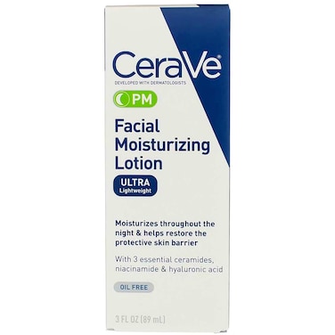 Facial Moisturizing Lotion PM  Normal To Dry Skin CeraVe Lotion Unisex 3 oz Pack of 2