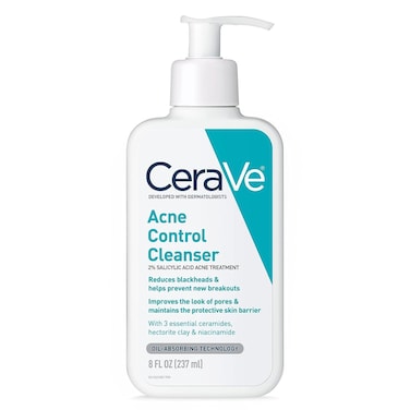 CeraVe Face Wash Acne Treatment  2 Salicylic Acid Cleanser with Purifying Clay for Oily Skin  8 Ounce